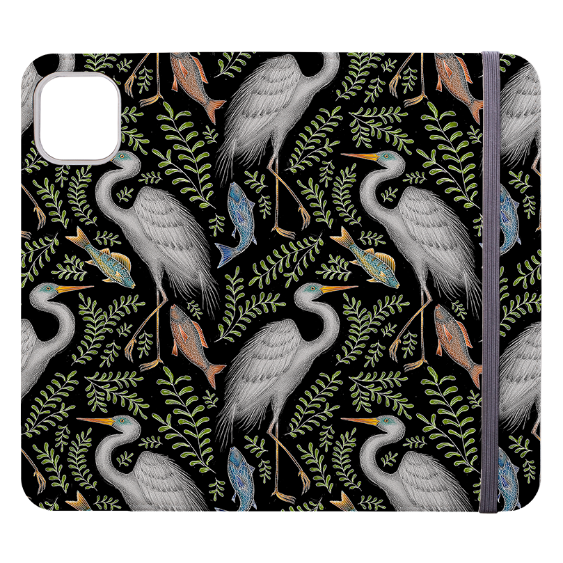 Egret Pattern By Catherine Rowe Wallet case