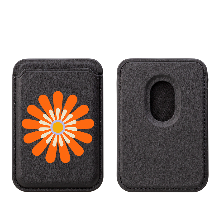 Fan Mandala MagSafe Wallet- Black