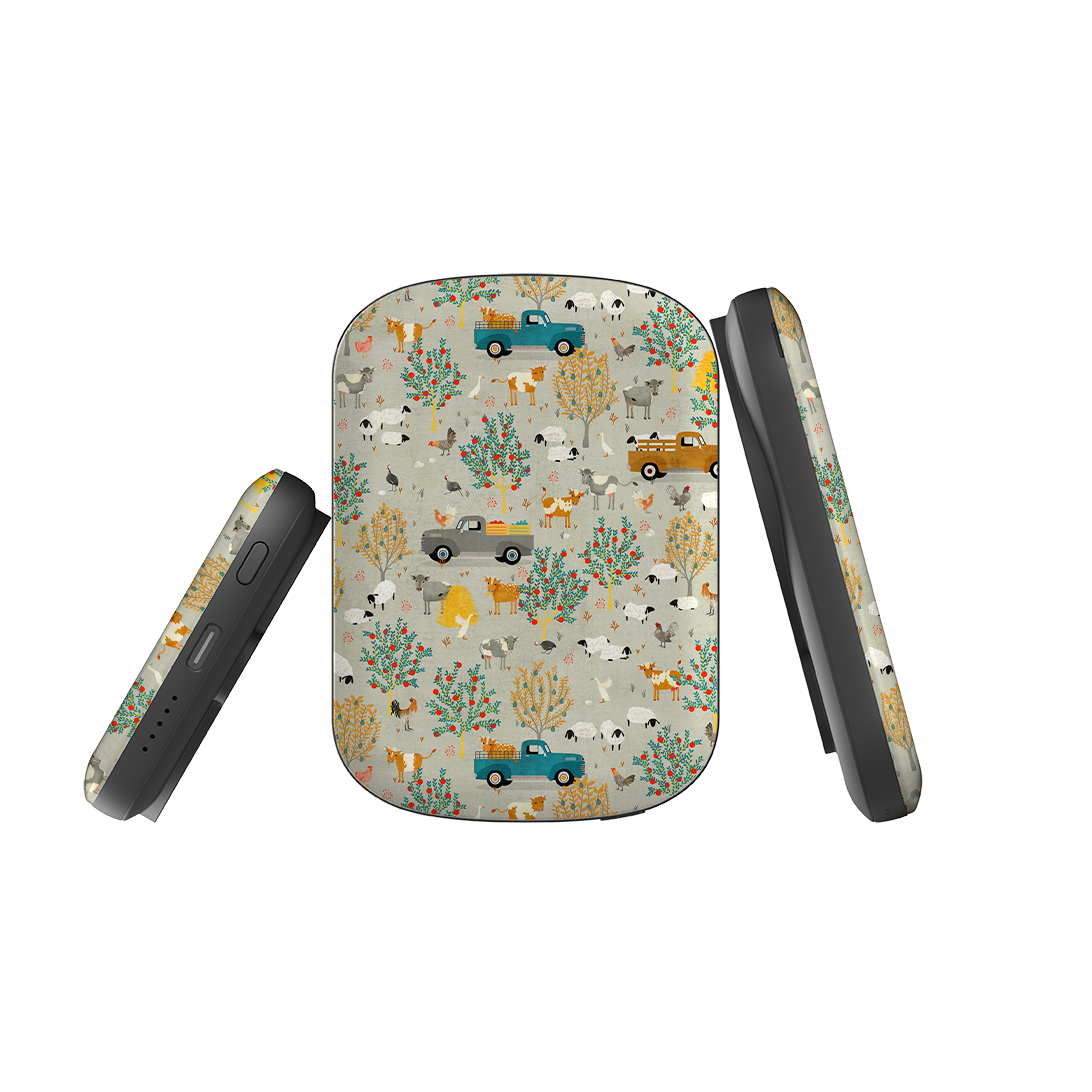 MagSafe Power Bank - Farm Life Grey By Katherine Quinn