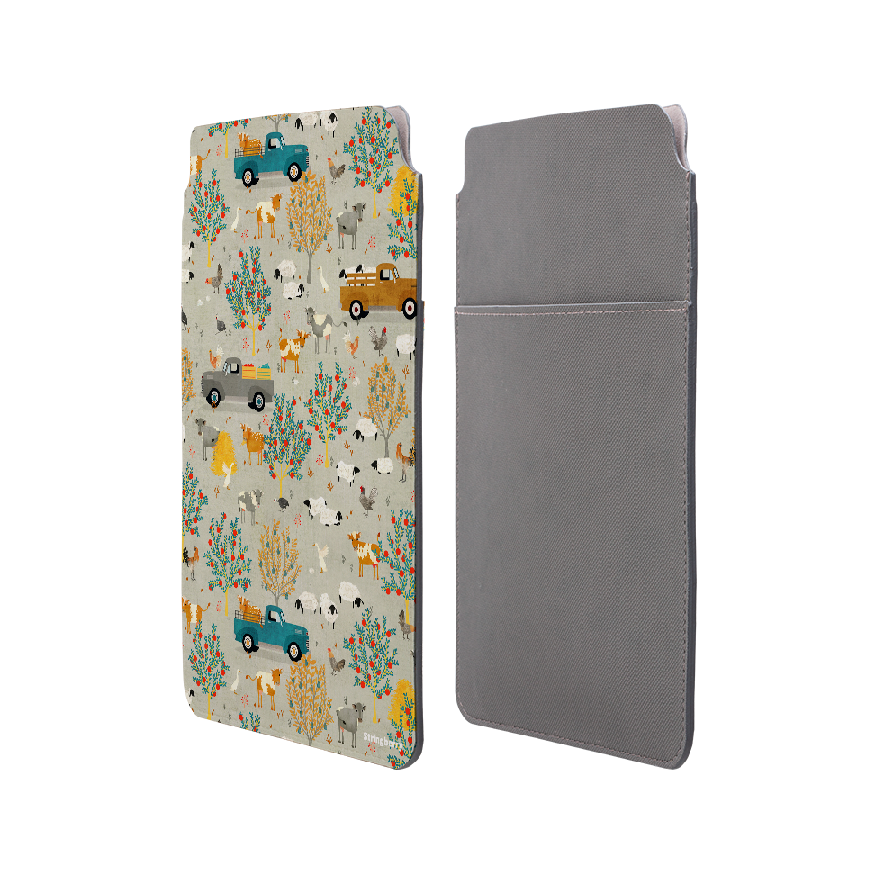 Farm Life Grey By Katherine Quinn Laptop, Kindle & iPad Sleeve
