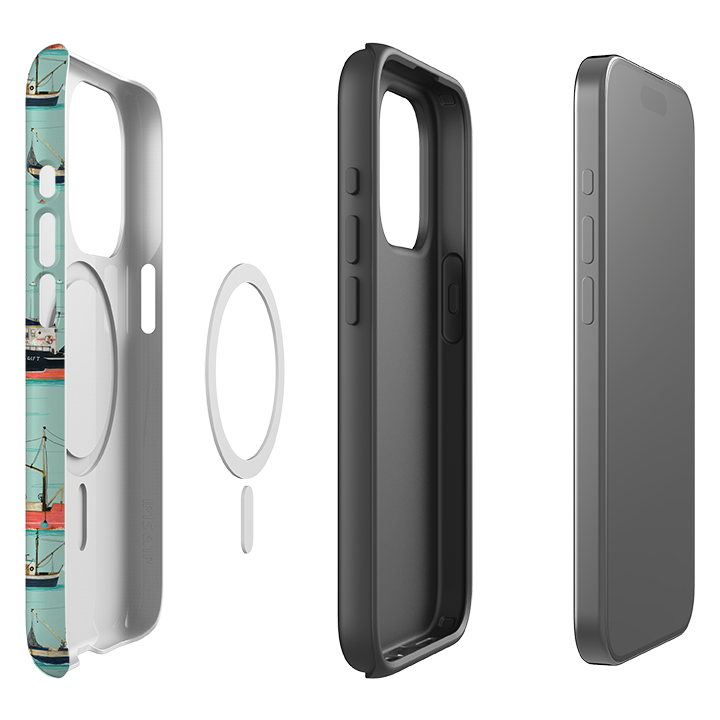 iPhone MagSafe Tough Case - Fishing Boats By Katherine Quinn