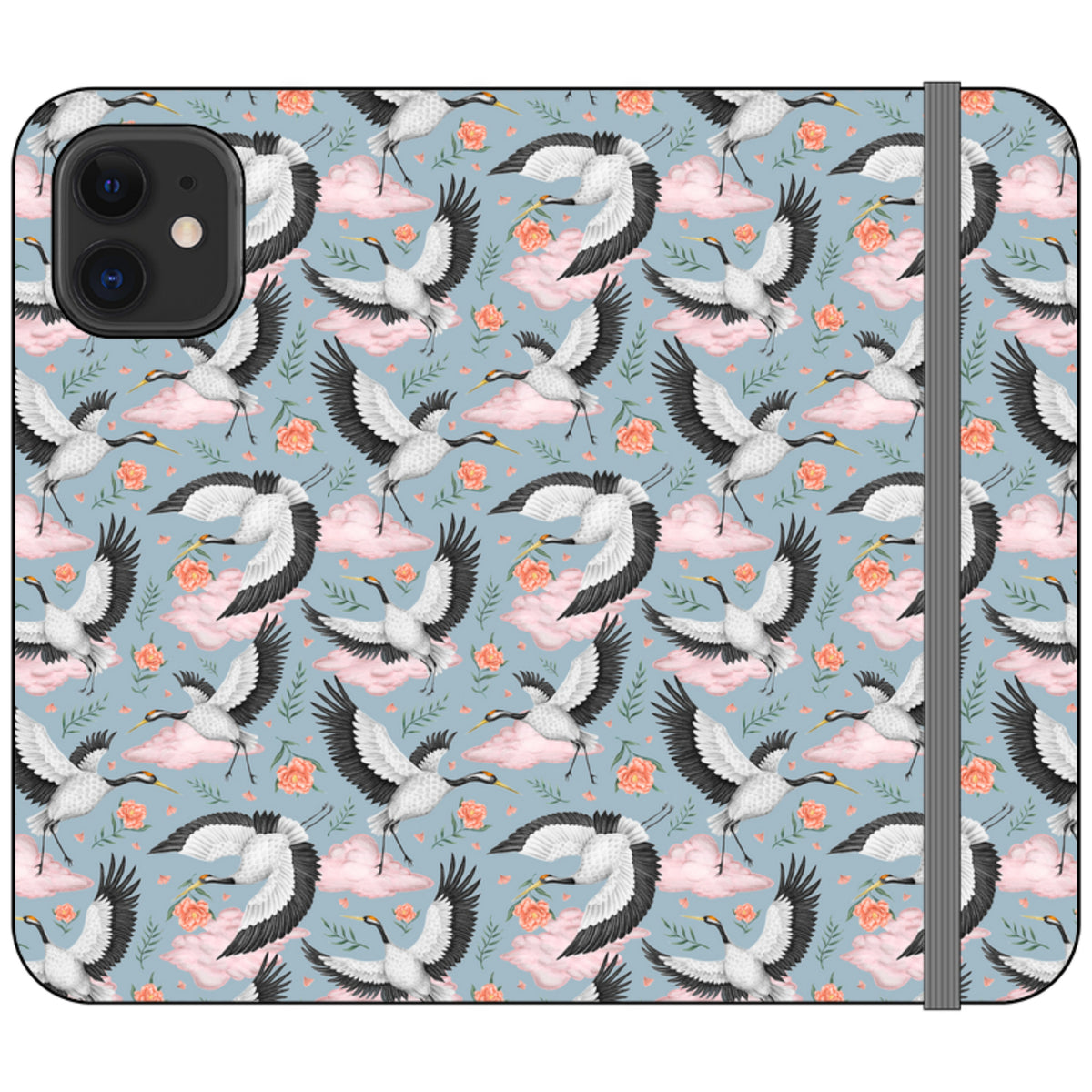 Flight of the Cranes Wallet Case By Catherine Rowe