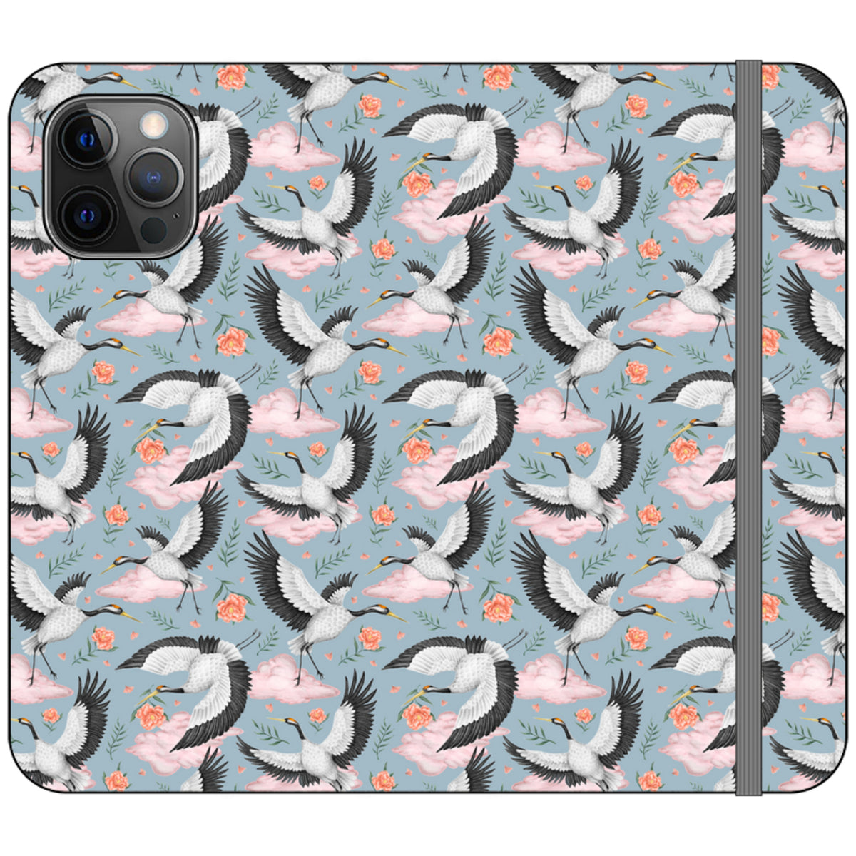 Flight of the Cranes Wallet Case By Catherine Rowe