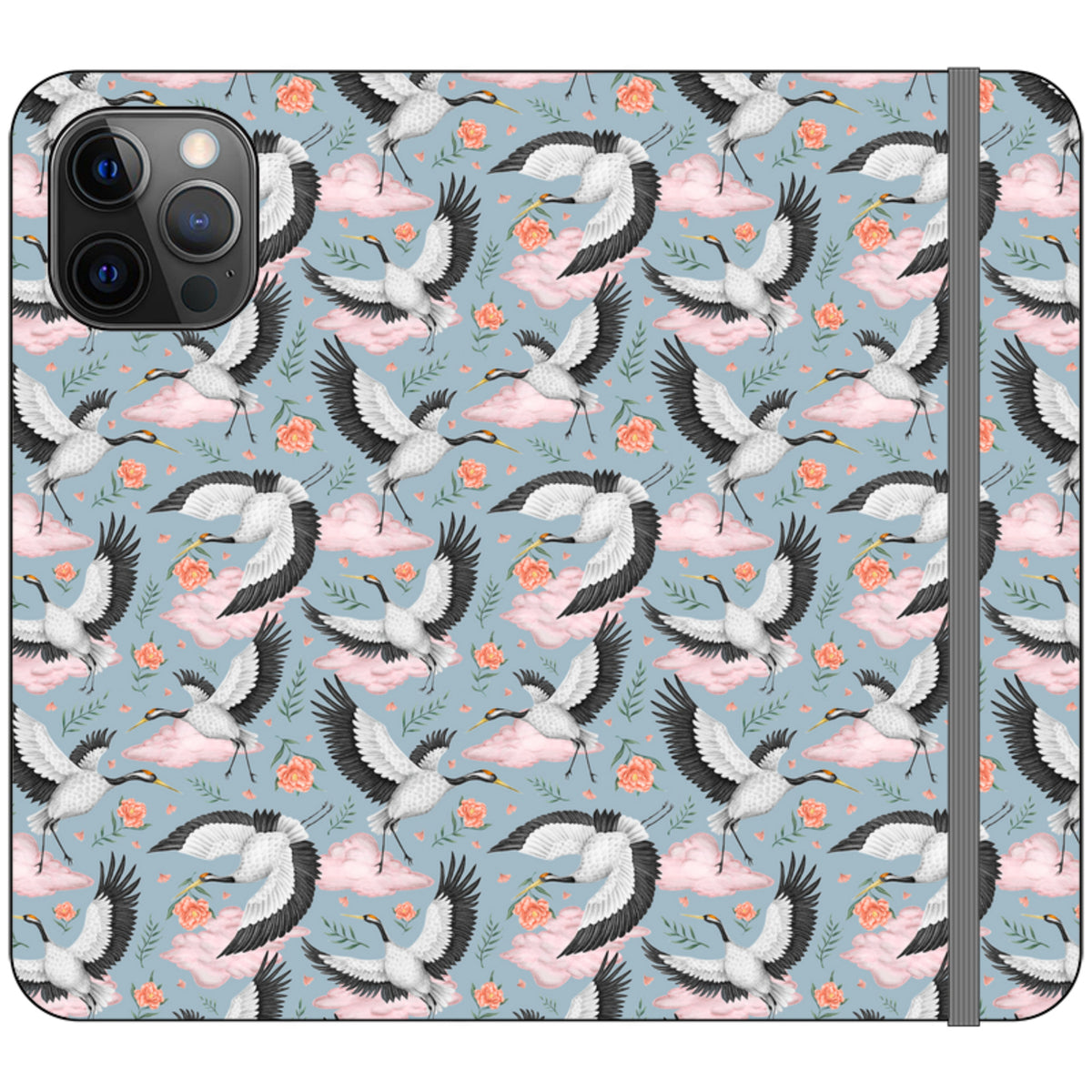 Flight of the Cranes Wallet Case By Catherine Rowe