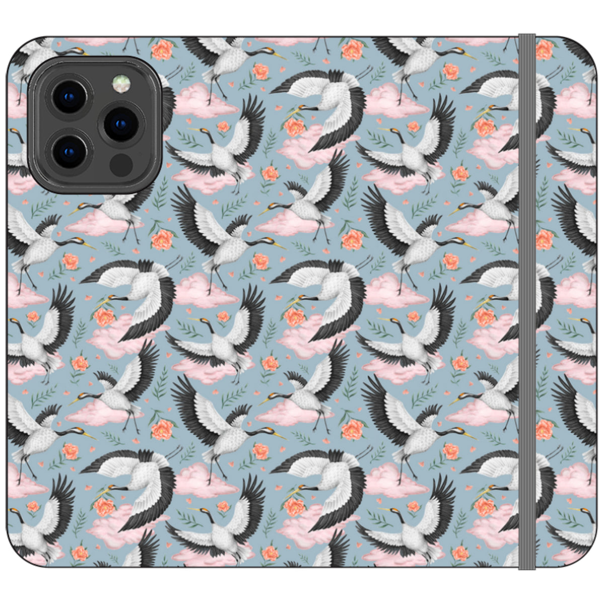 Flight of the Cranes Wallet Case By Catherine Rowe