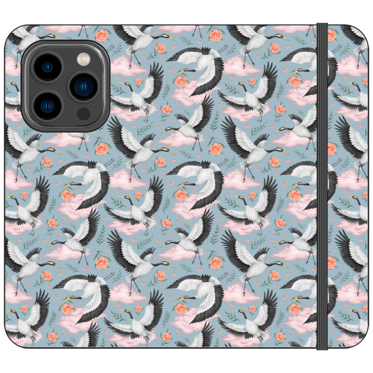 Flight of the Cranes Wallet Case By Catherine Rowe