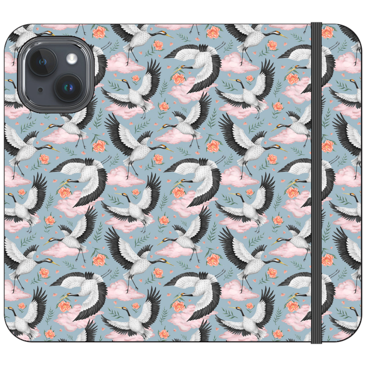 Flight of the Cranes Wallet Case By Catherine Rowe