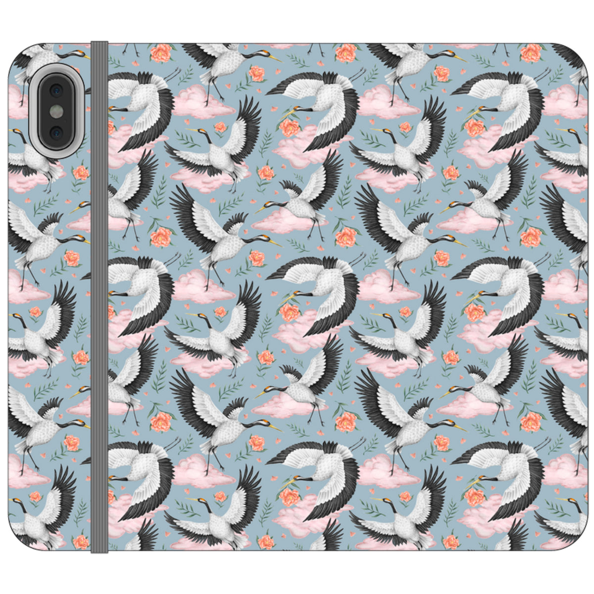 Flight of the Cranes Wallet Case By Catherine Rowe