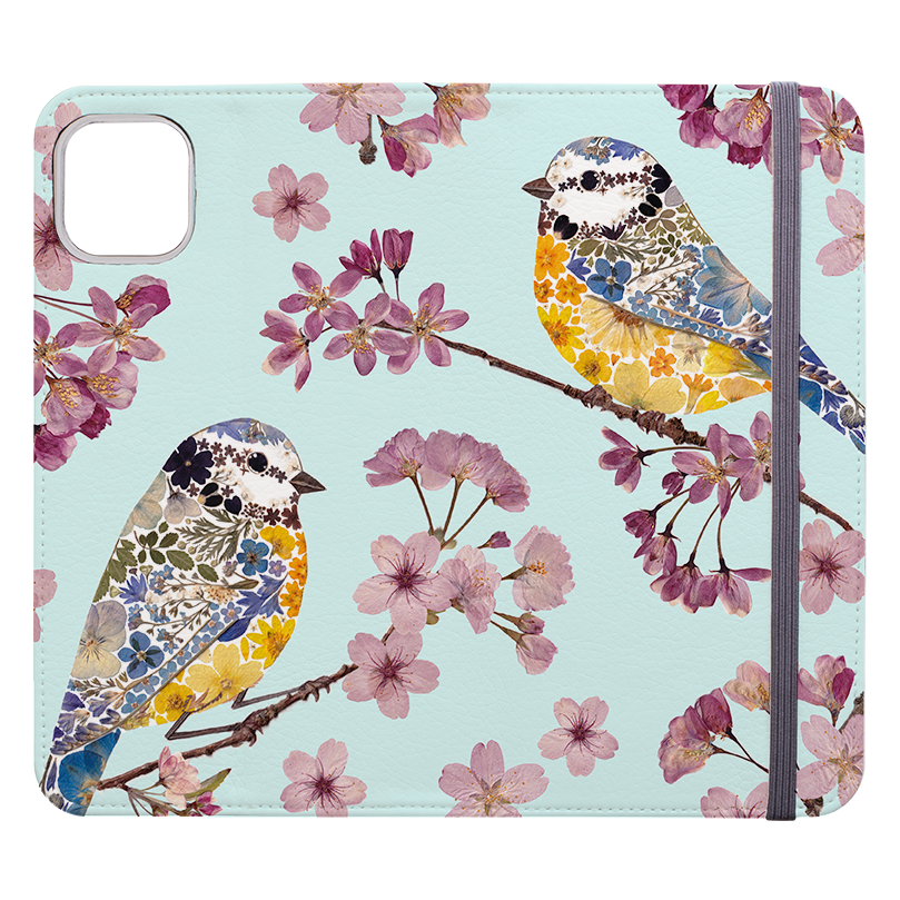 Floral Birds 2 Wallet Case By Helen Ahpornsiri