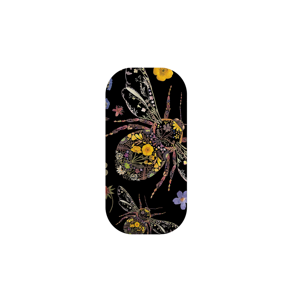 Floral Bumble Bees Phone Stand By Helen Ahpornsiri