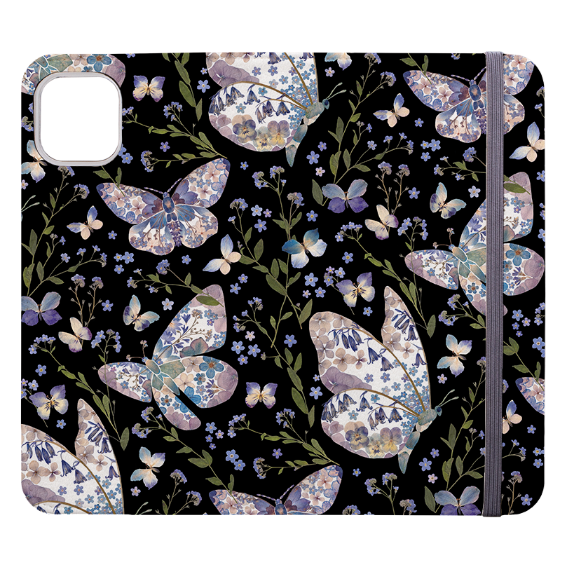 Floral Butterflies 4 Wallet Case By Helen Ahpornsiri