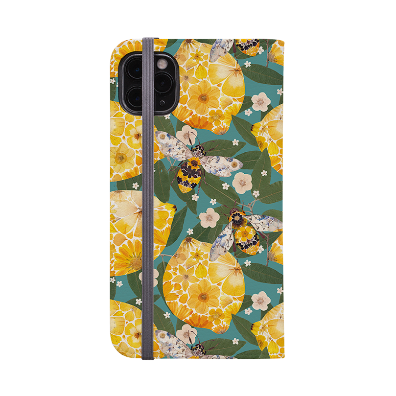 Floral Lemons 1 Wallet Case By Helen Ahpornsiri