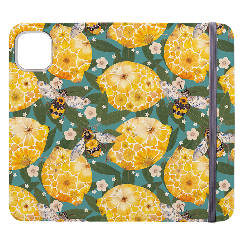 Floral Lemons 1 Wallet Case By Helen Ahpornsiri