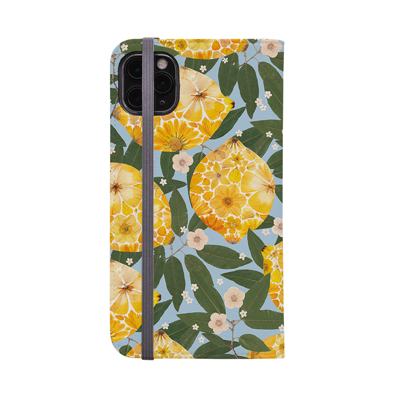 Floral Lemons 2 Wallet Case By Helen Ahpornsiri