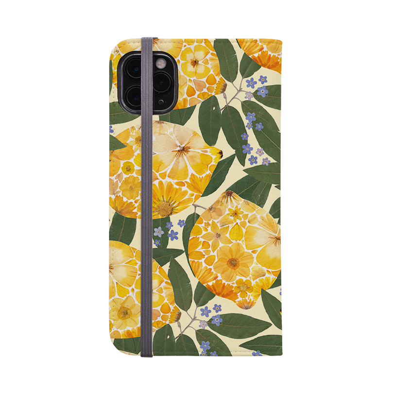 Floral Lemons 3 Wallet Case By Helen Ahpornsiri