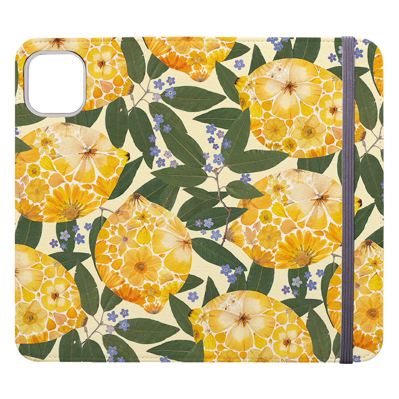 Floral Lemons 3 Wallet Case By Helen Ahpornsiri