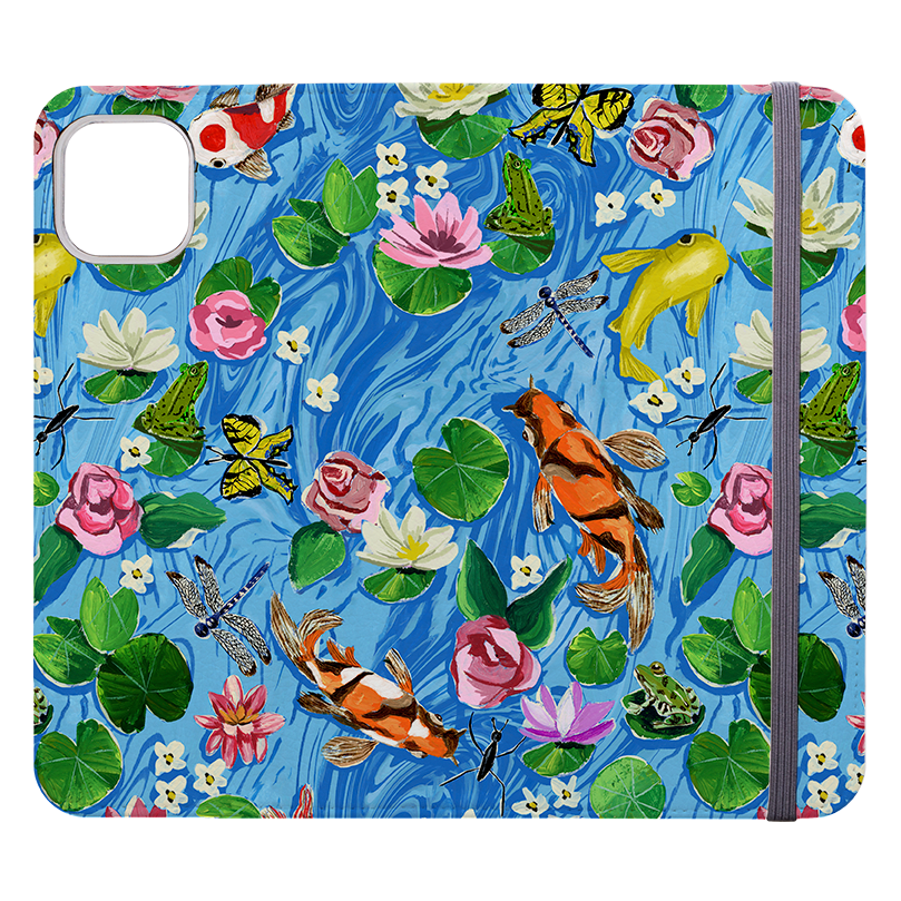Floral Pond Wallet Case By Abby Jacobs