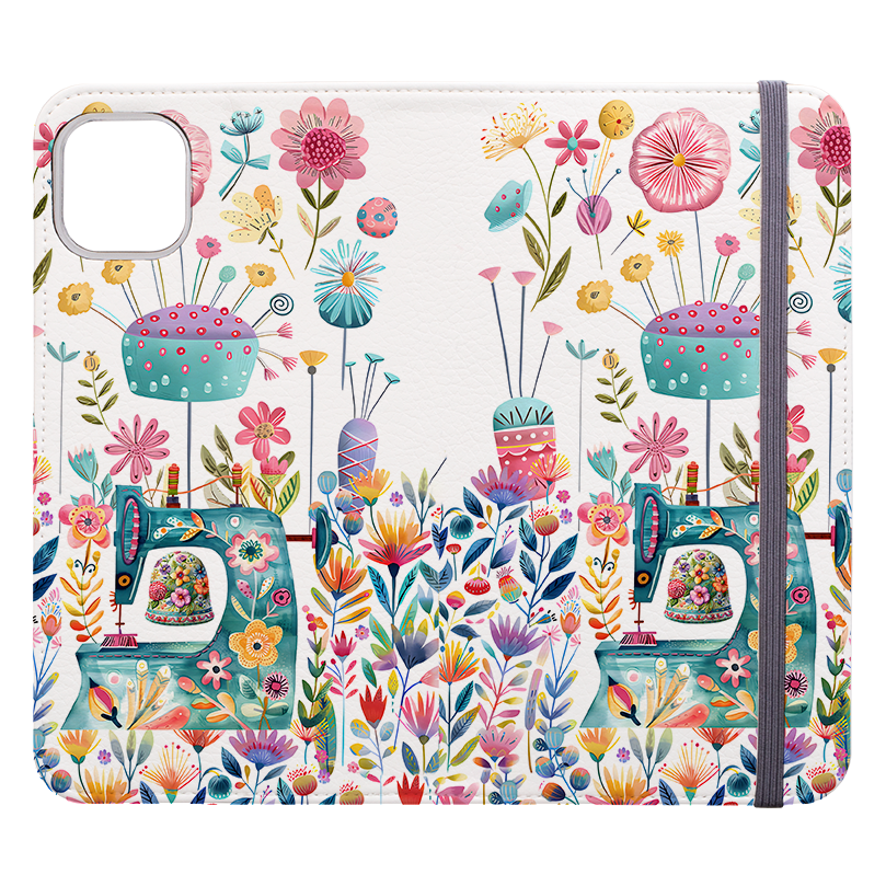 Floral Sewing Machine Wallet Case