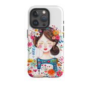 iPhone Case - Floral Sewing Lady