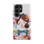 Samsung Tough  Case - Floral Sewing Lady