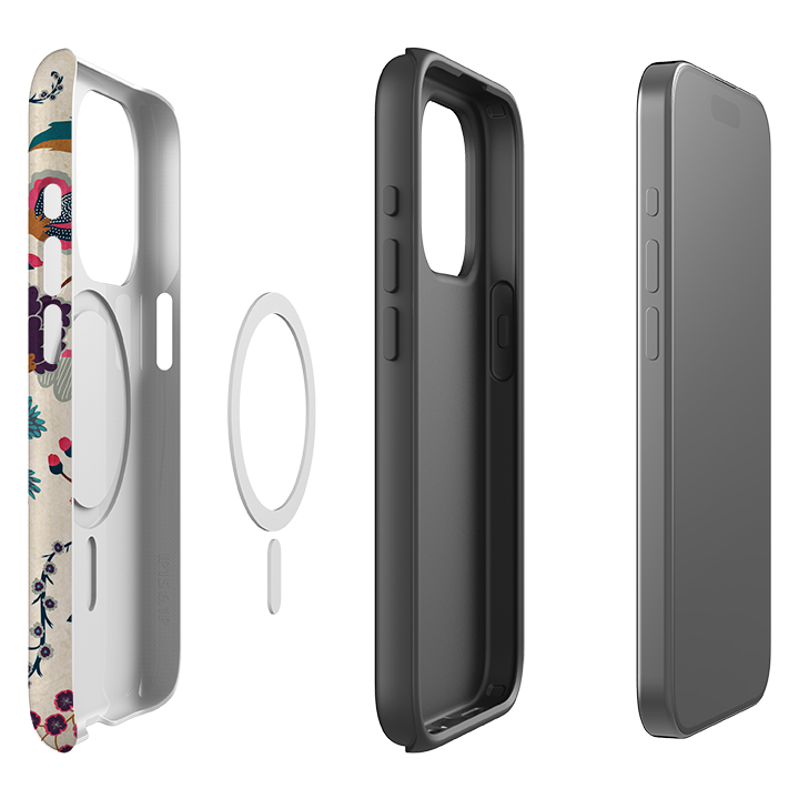 iPhone MagSafe Tough Case - Folk Floral By Katherine Quinn