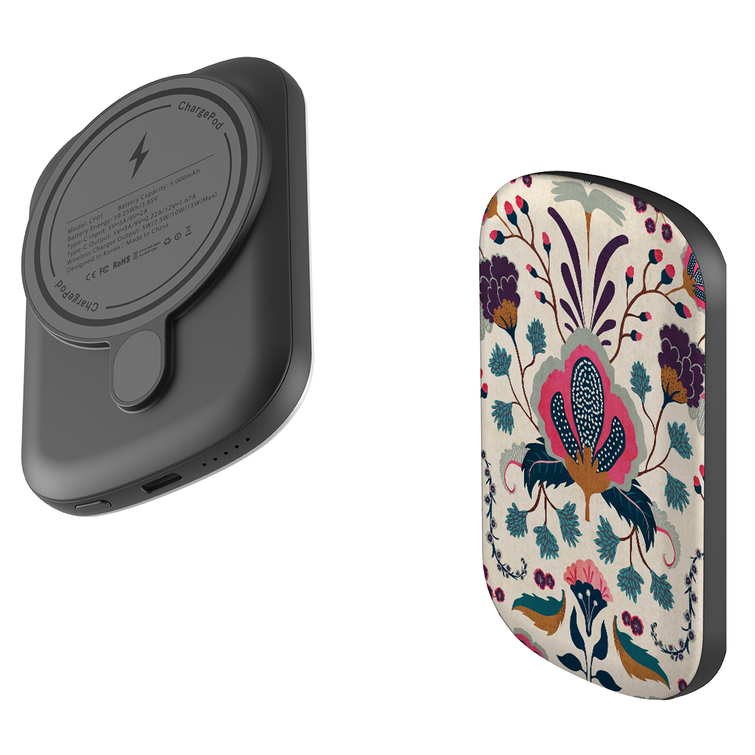 MagSafe Power Bank - Folk Floral By Katherine Quinn