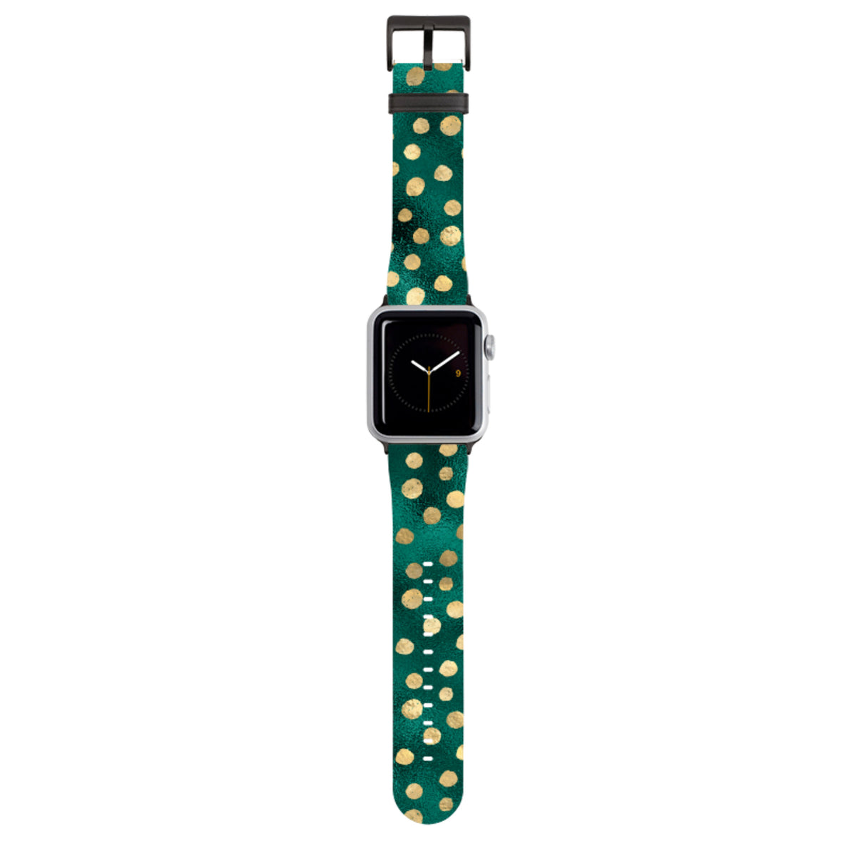 Forest and Gold Dots Apple Watch Strap