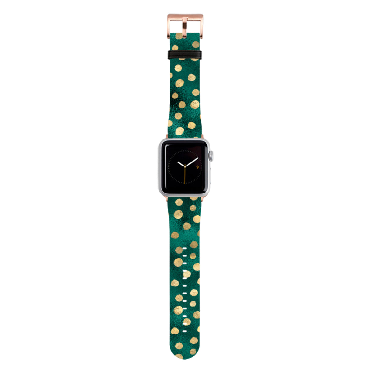 Forest and Gold Dots Apple Watch Strap