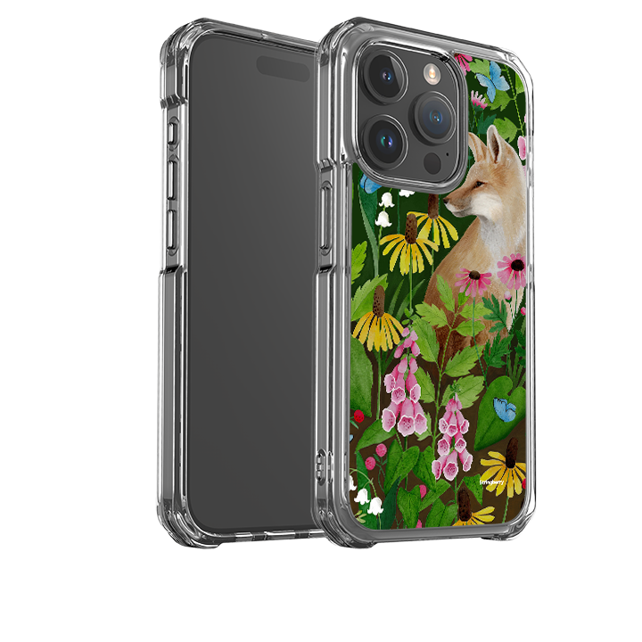iPhone 15 Clear Case - Fox And Foxgloves By Bex Parkin