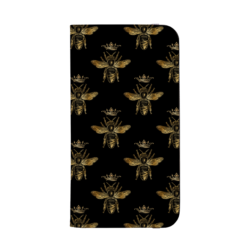 Golden Bees Black Wallet case