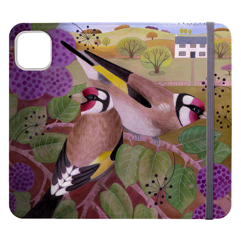 Goldfinches Wallet Case By Bex Parkin
