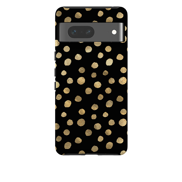 Google Tough Case - Black and Gold Dots