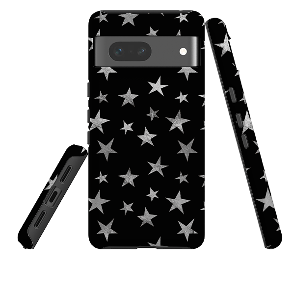 Google Tough Case - Black and Silver Stars