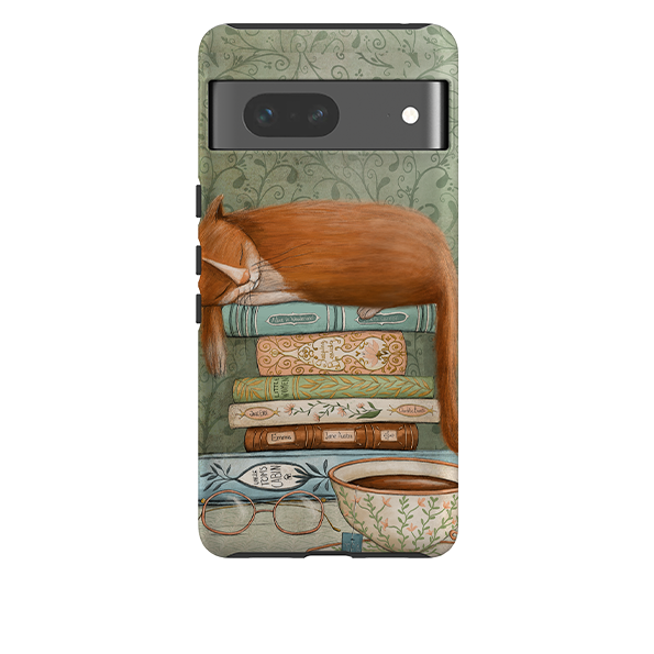 Google Tough Case -  Cat and Books By Maja Lindberg
