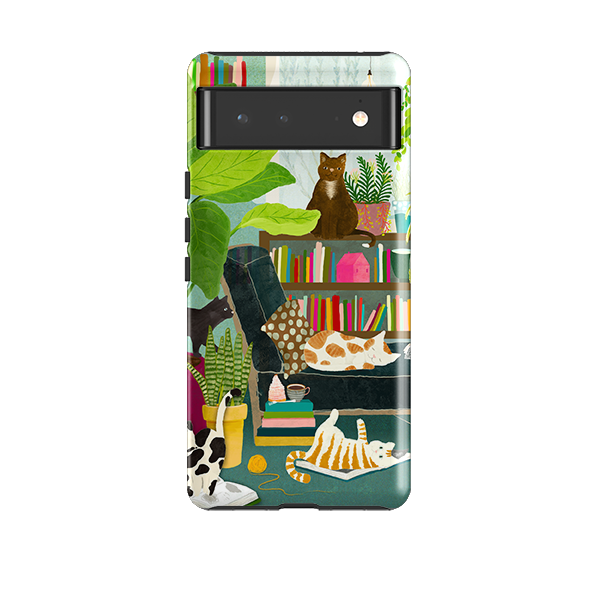 Google Tough Case -  Cat Library By Katherine Quinn