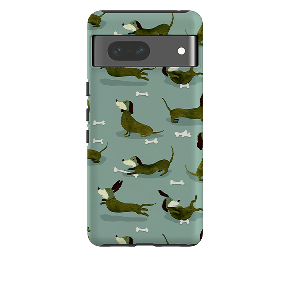 Google Tough Case -  Dash Dogs Green By Katherine Quinn