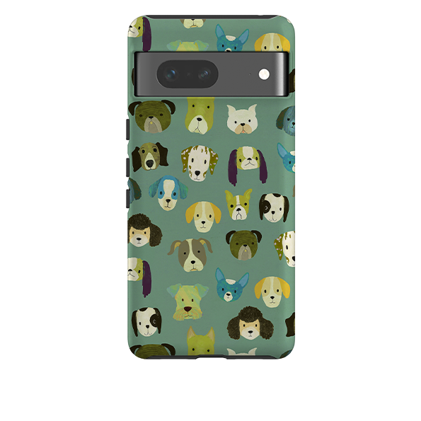 Google Tough Case -  Dog Heads Green By Katherine Quinn