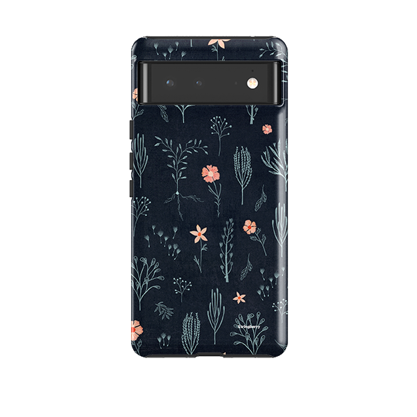 Google Tough Case – Blumen Hellblau Und Rosa Von Katherine Quinn