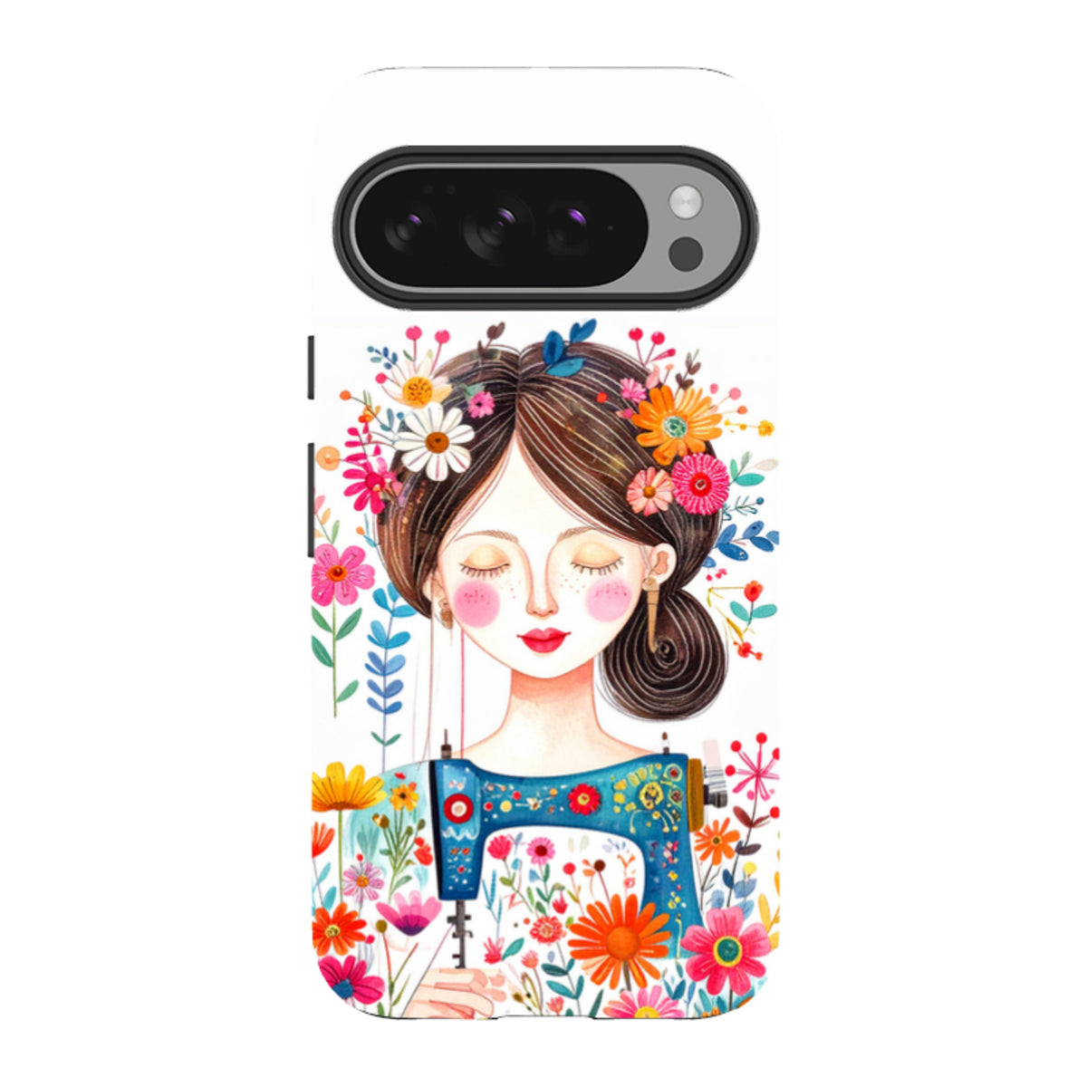 Google Tough Case - Floral Sewing Lady
