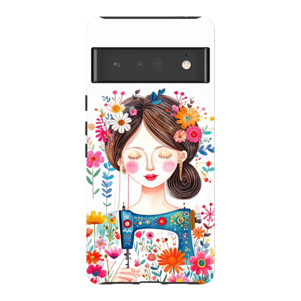 Google Tough Case - Floral Sewing Lady