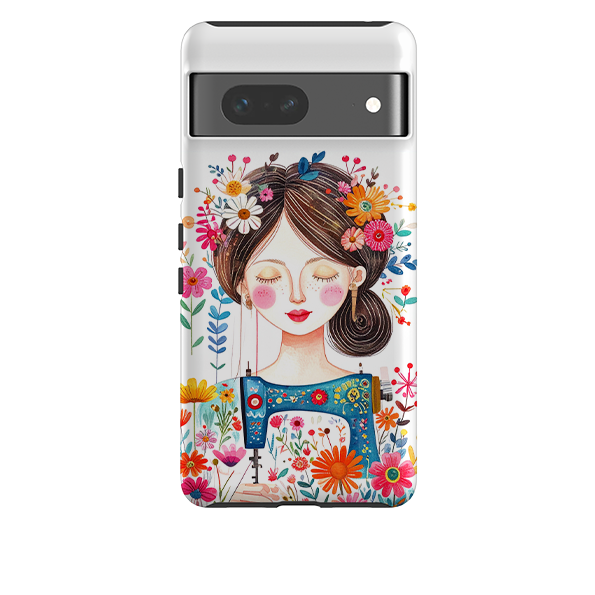 Google Tough Case - Blumen nähende Dame