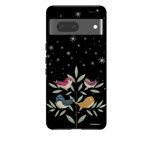 Google Tough Case -  Garden Birds Black By Maja Lindberg
