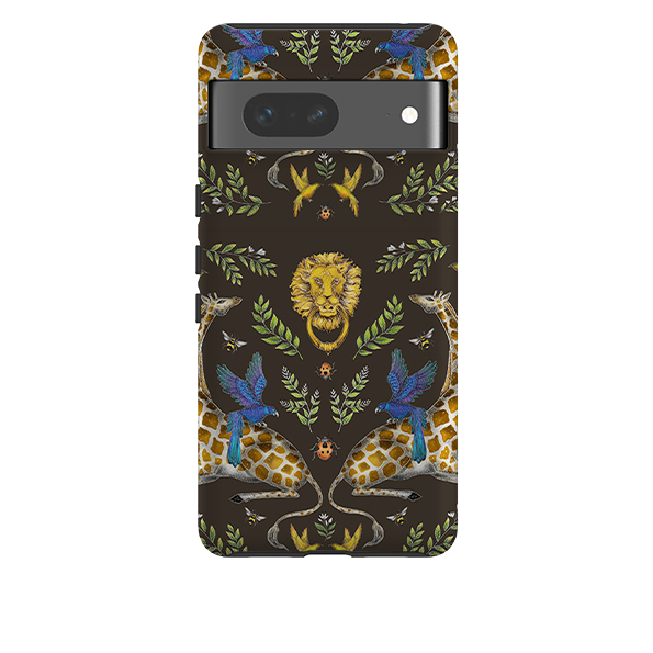 Google Tough Case -  Giraffes Birds And Lion By Catherine Rowe
