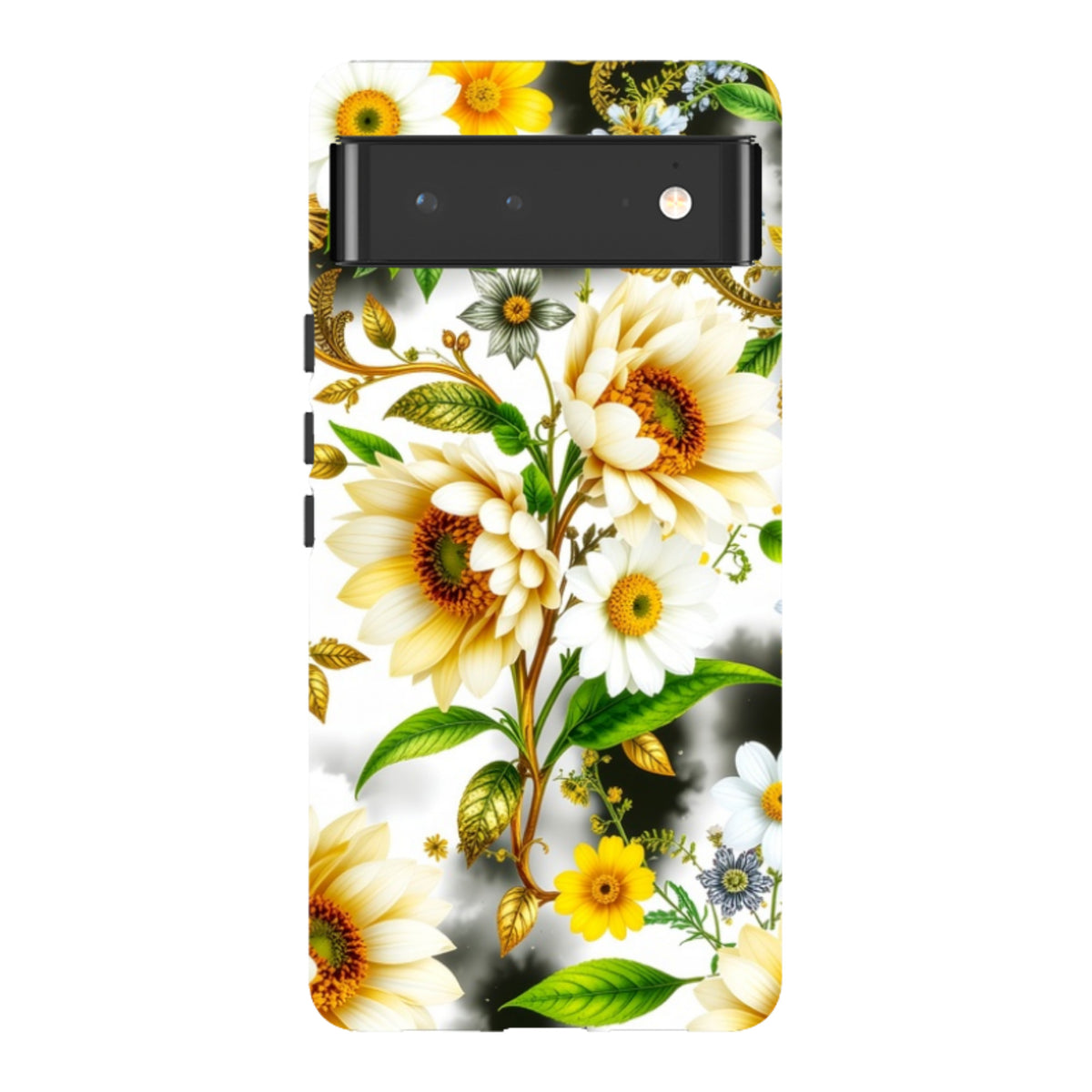 Google Tough Case - Gold Flowers