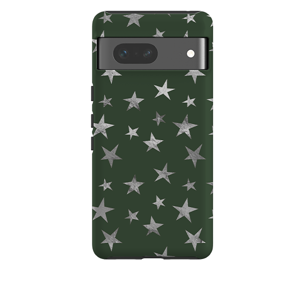 Google Tough Case - Green and Silver Stars