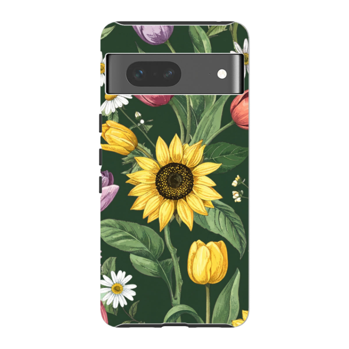 Google Tough Case - Green Sunflowers