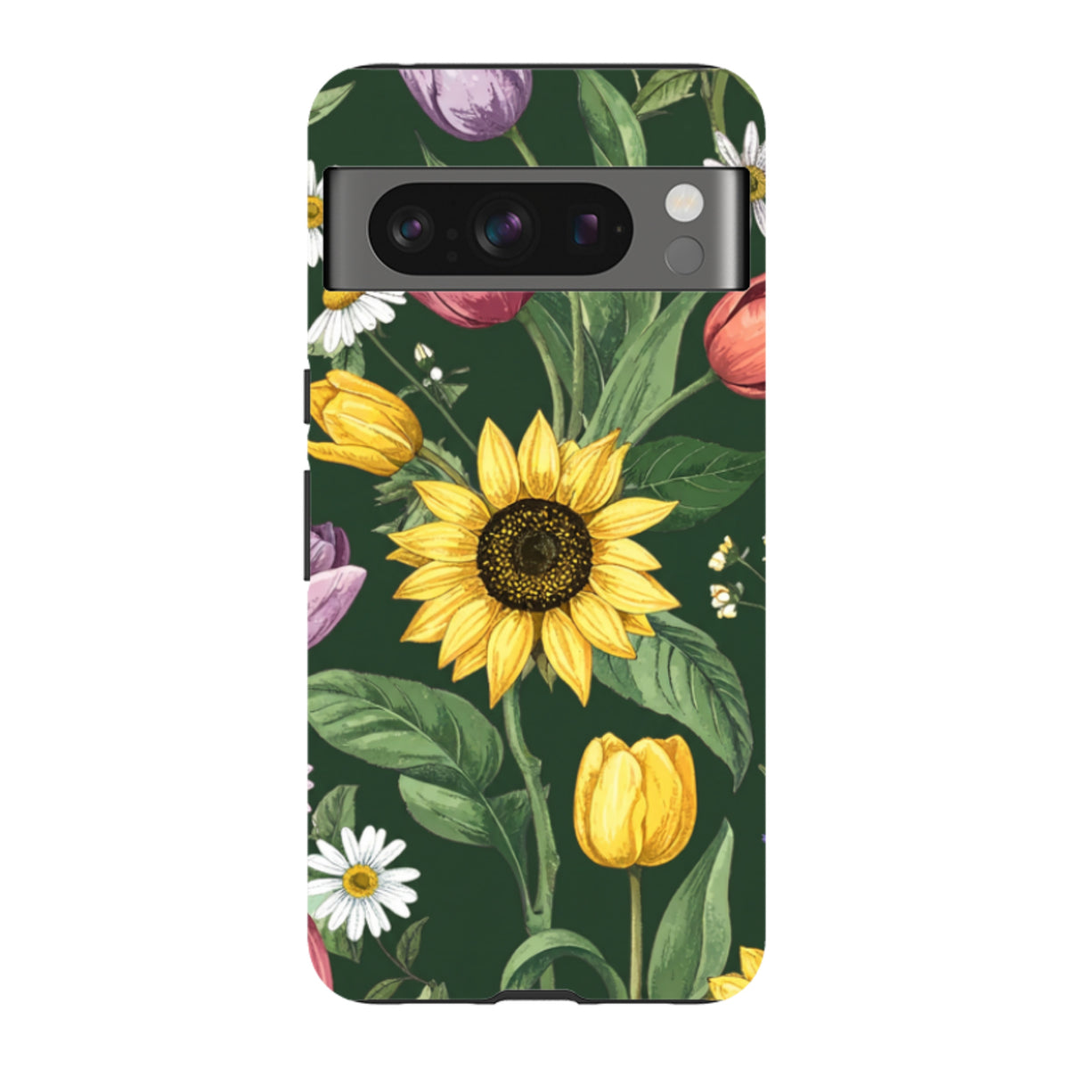 Google Tough Case - Green Sunflowers
