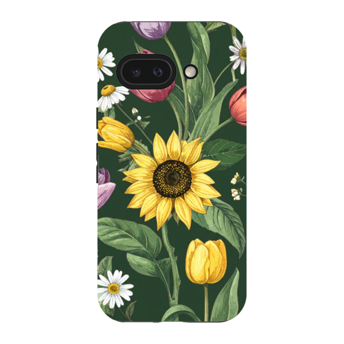 Google Tough Case - Green Sunflowers