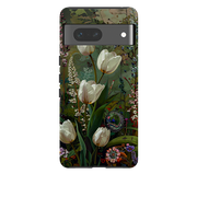 Google Tough Case - Green Vyne white Tulips