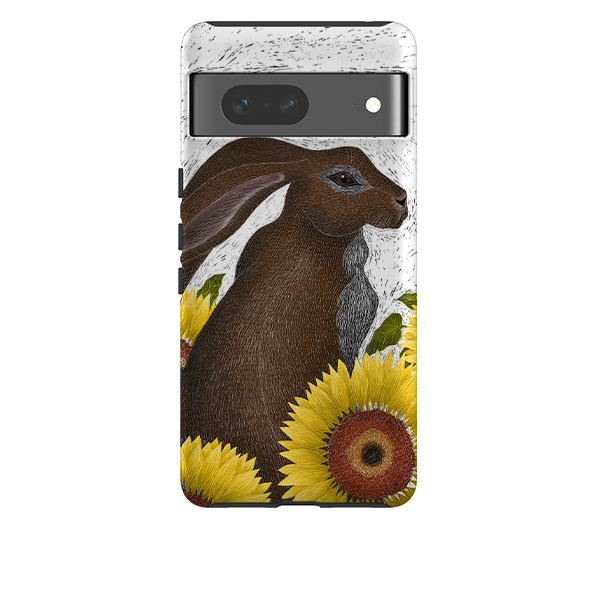 Google Tough Case -  Hare With Sunflowers By Catherine Rowe